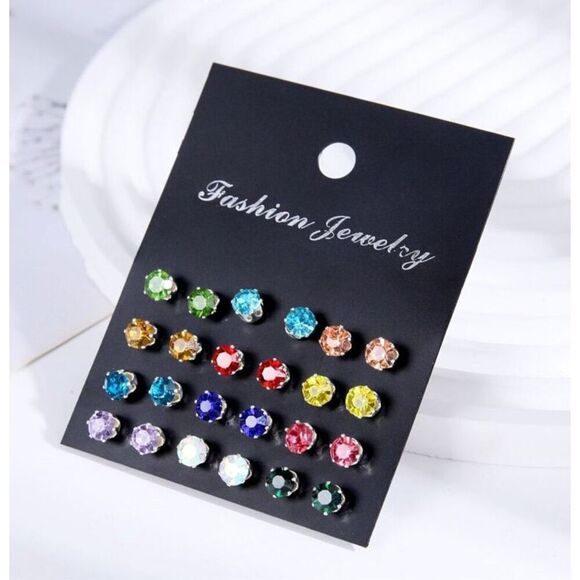 Multicolored Earring Set - Picture 3 of 4